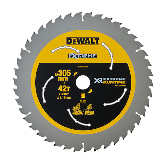 Hoja Sierra Circular XR EXTREME RUNTIME 305mm 78D Estacionaria Dewalt DT99576-QZ