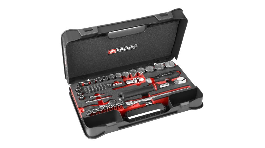 Juego de vasos OGVGRIP y Accesorios 1/4PULG. y 1/2PULG. - 60 piezas Facom