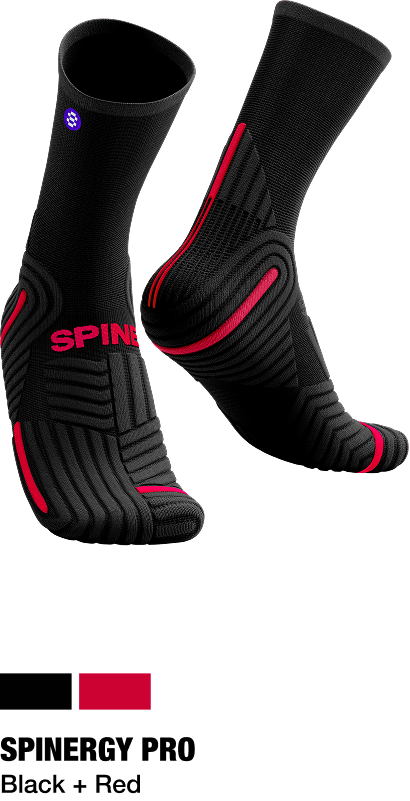 Calcetin de Trabajo Spinergy Negro + Rojo