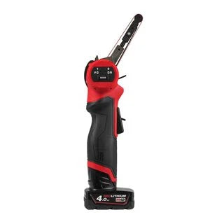 Lijadora de Banda Subcompacta M12 FUEL 10mm con 2 Baterías 4Ah, Cargador y Bolsa Milwaukee M12 FBFL10-402B