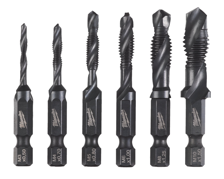 Estuche 6 Brocas Roscadas HSS-G SHOCKWAVE PACKOUT Milwaukee 4932498267