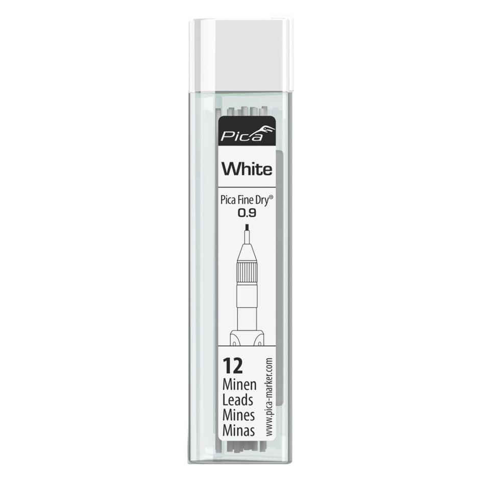Estuche 12 Minas Blancas 0,9  Para Fine Dry En Blister