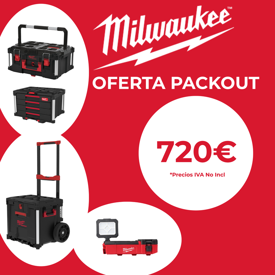OFERTA Kit 3 Piezas PACKOUT + Regalo a Elegir Milwaukee