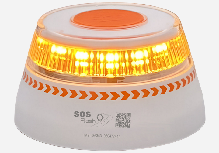 Baliza SOS FLASH V16 Connected, Dispositivo certificado y sustitutivo del triángulo de emergencia
