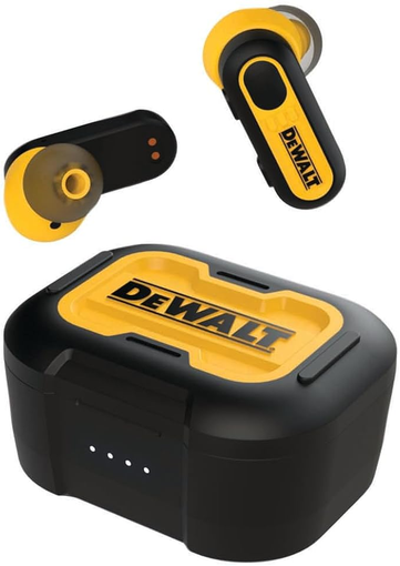 Dewalt Auriculares inalámbricos Bluetooth® Jobsite Pro-X1 True con Estuche de Carga con Sensor Inteligente intrauditivo