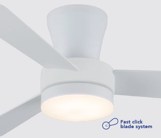 Ventilador Cristalrecord Dc 1010 Benda 3P 28W 3Cct/Dim Blanco