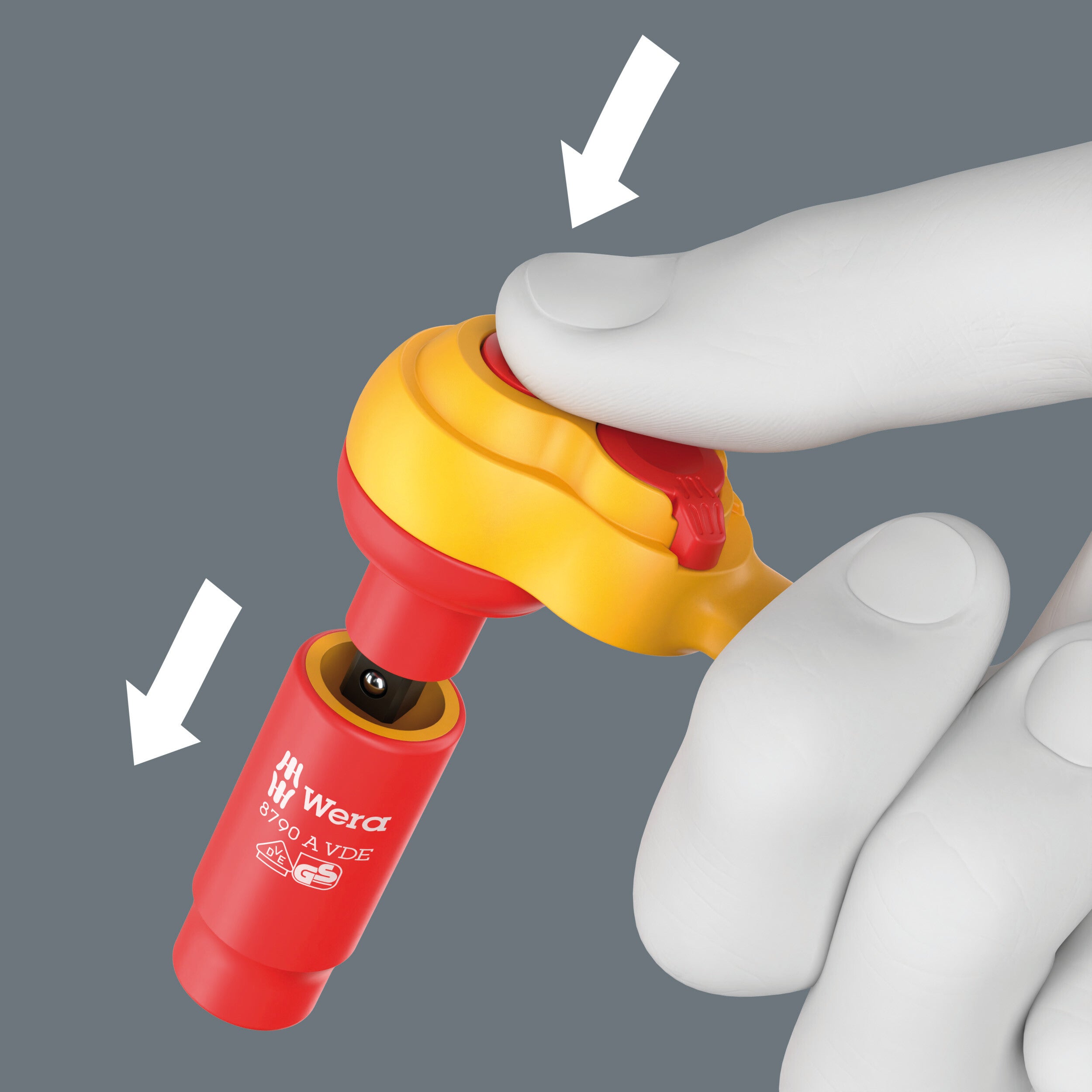 Sistema de retención de vasos por bola para seguridad fiable en uniones atornilladas