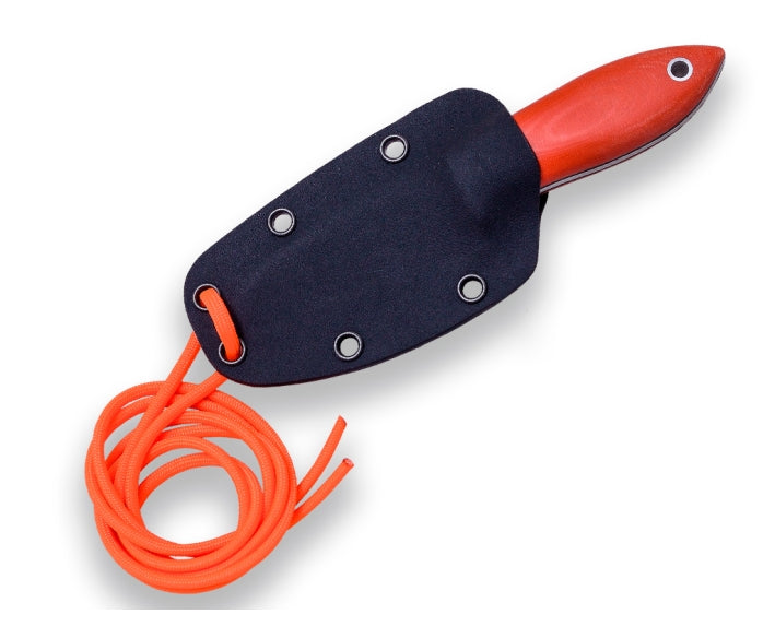 CUCHILLO BUSHCRAFT JOKER BS 9 AVISPA CUCHILLO DE CUELLO MANGO CANVAS MICARTA NARANJA F/  KYDEX H/ 8 CM