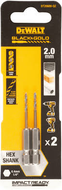 2 Brocas Black&Gold 3mm Dewalt DT20602-QZ