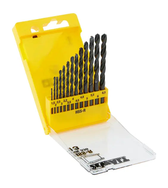Juego 13 Brocas HSS-R DIN 338 1,5-6,5mm (Cassette) Dewalt DT5912-QZ