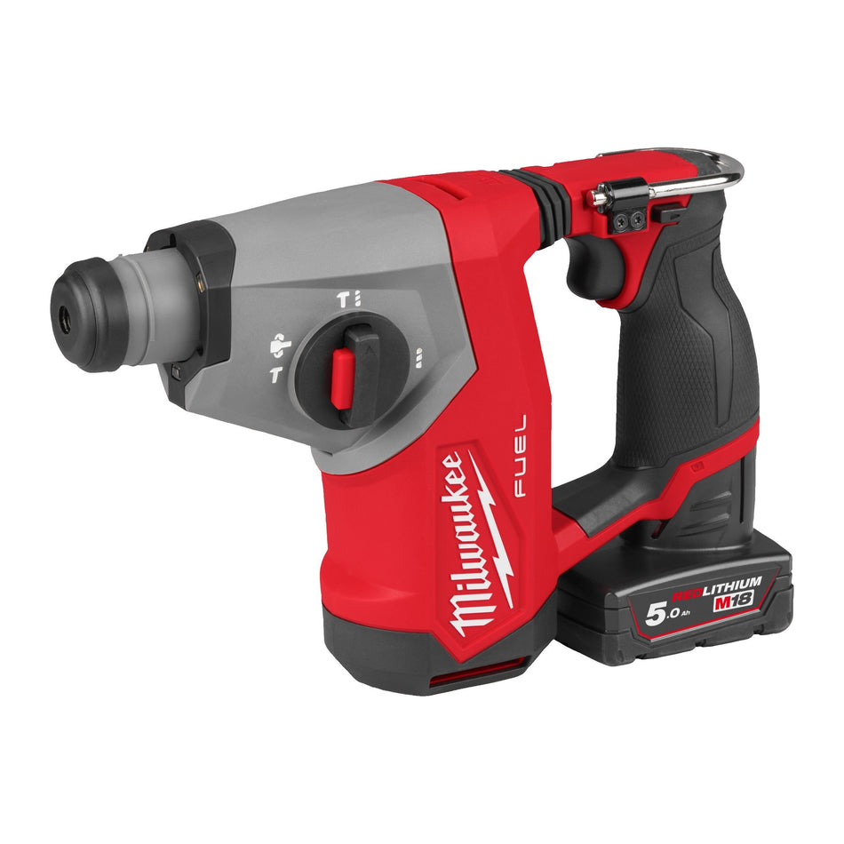 Martillo Combinado SDS-Plus 16mm Subcompacto M12 FUEL con 2 Baterías 5.0Ah, Cargador y Maletín Milwaukee M12 FHAC16-502X