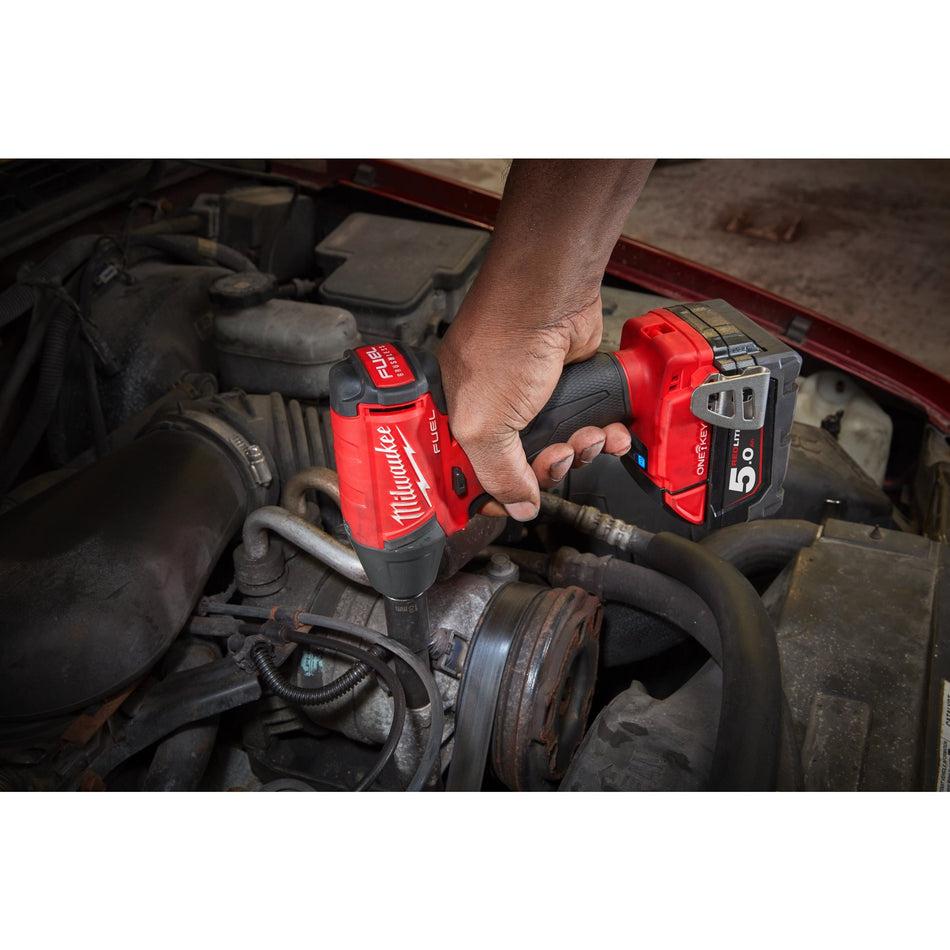 Llave de Impacto 1/2 M18 FUEL ONE-KEY con Anillo de Retención Milwaukee M18 M18ONEIWF12-0