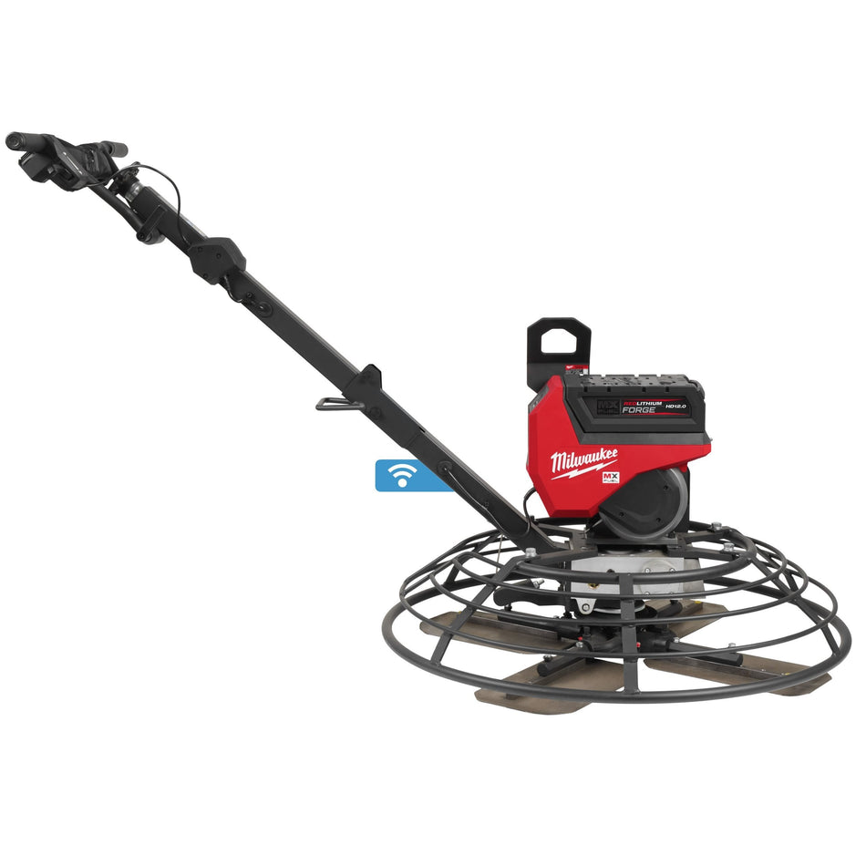Fratasadora de Hormigón Inalámbrica MX FUEL 900mm con 2 Baterías 12.0Ah y Súper Cargador Milwaukee MXF WBT90-122