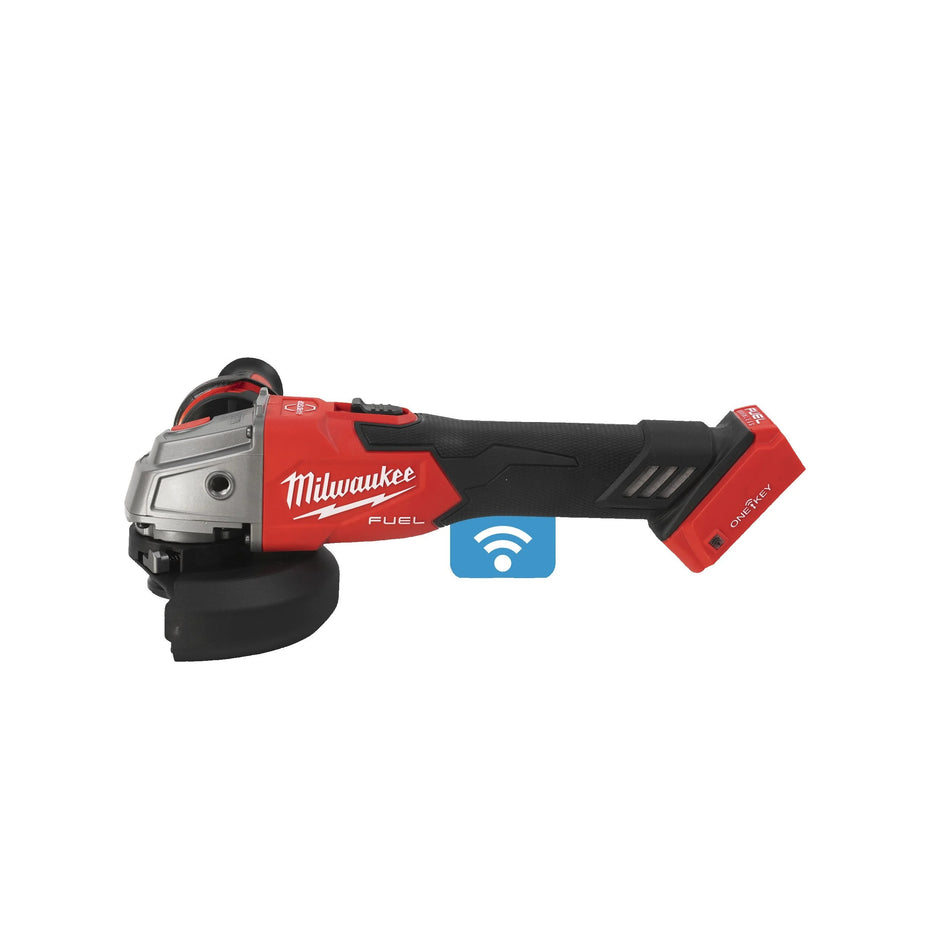 Amoladora angular 125mm M18 FUEL ONE-KEY con Freno e Interruptor de botón con Maletín Milwaukee M18 ONEFSAG125XB-0X