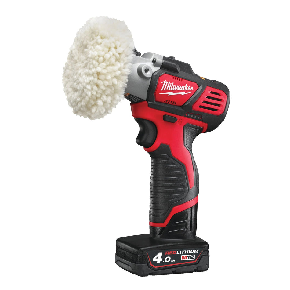 Pulidora Lijadora 76mm M12 con Batería 4.0Ah, Batería 2.0Ah, Cargador y Maletín Milwaukee M12 BPS-421X