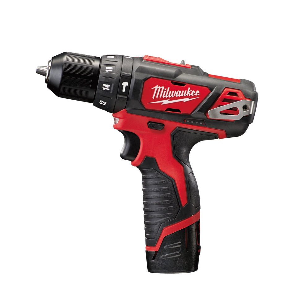 Taladro Percutor Subcompacto M12 BPD con 2 Baterías 2.0 Ah, Cargador y Maletín Milwaukee M12 BPD-202C