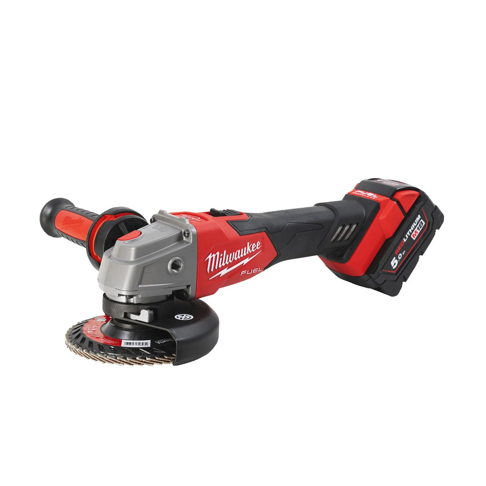 Amoladora angular 125mm M18 FUEL con Freno e Interruptor de botón Milwaukee M18 FSAG125XB-0