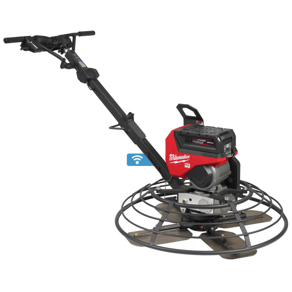 Fratasadora de Hormigón Inalámbrica MX FUEL 900mm con 2 Baterías 12.0Ah y Súper Cargador Milwaukee MXF WBT90-122