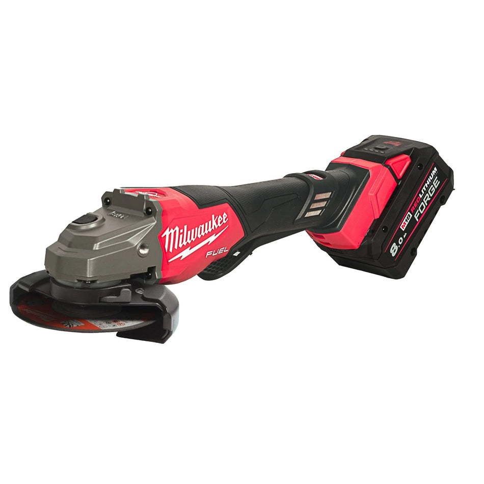 Amoladora angular 125mm M18 FUEL ONE-KEY con RAPIDSTOP, Velocidad Variable e Interruptor de paleta con Maletín Milwaukee M18 FHSAGO125VXPDB2-0X