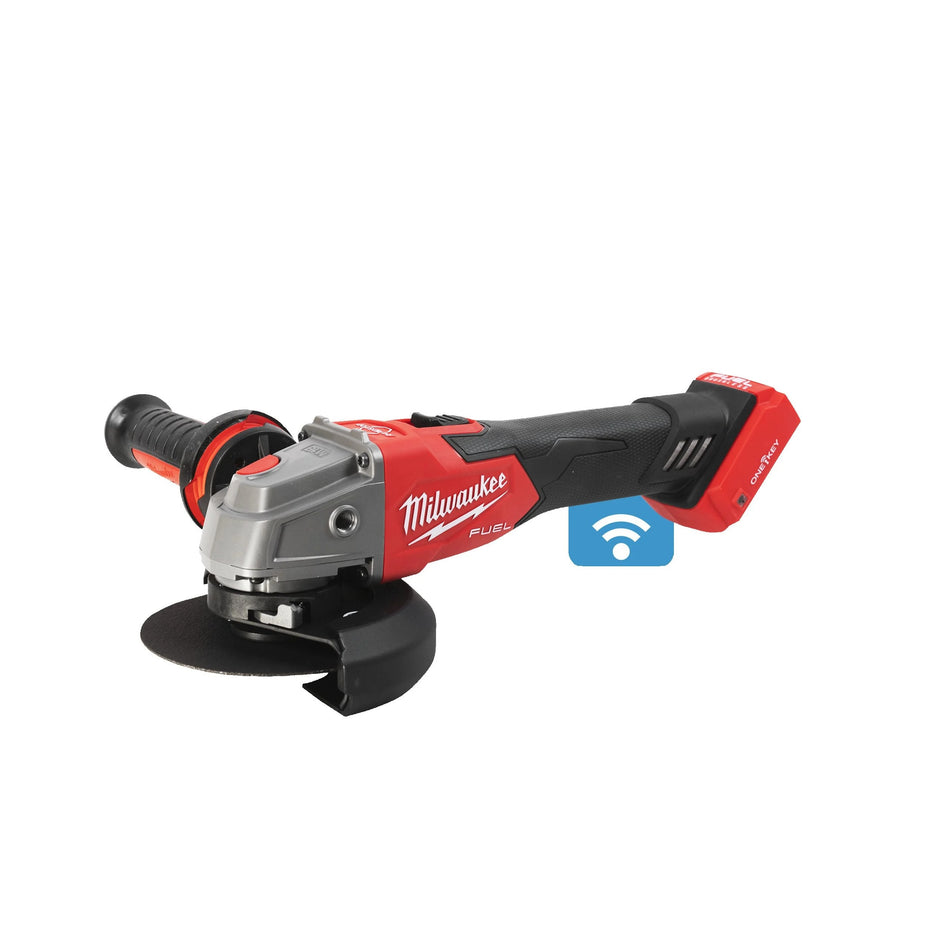Amoladora angular 125mm M18 FUEL ONE-KEY con Freno e Interruptor de botón con Maletín Milwaukee M18 ONEFSAG125XB-0X