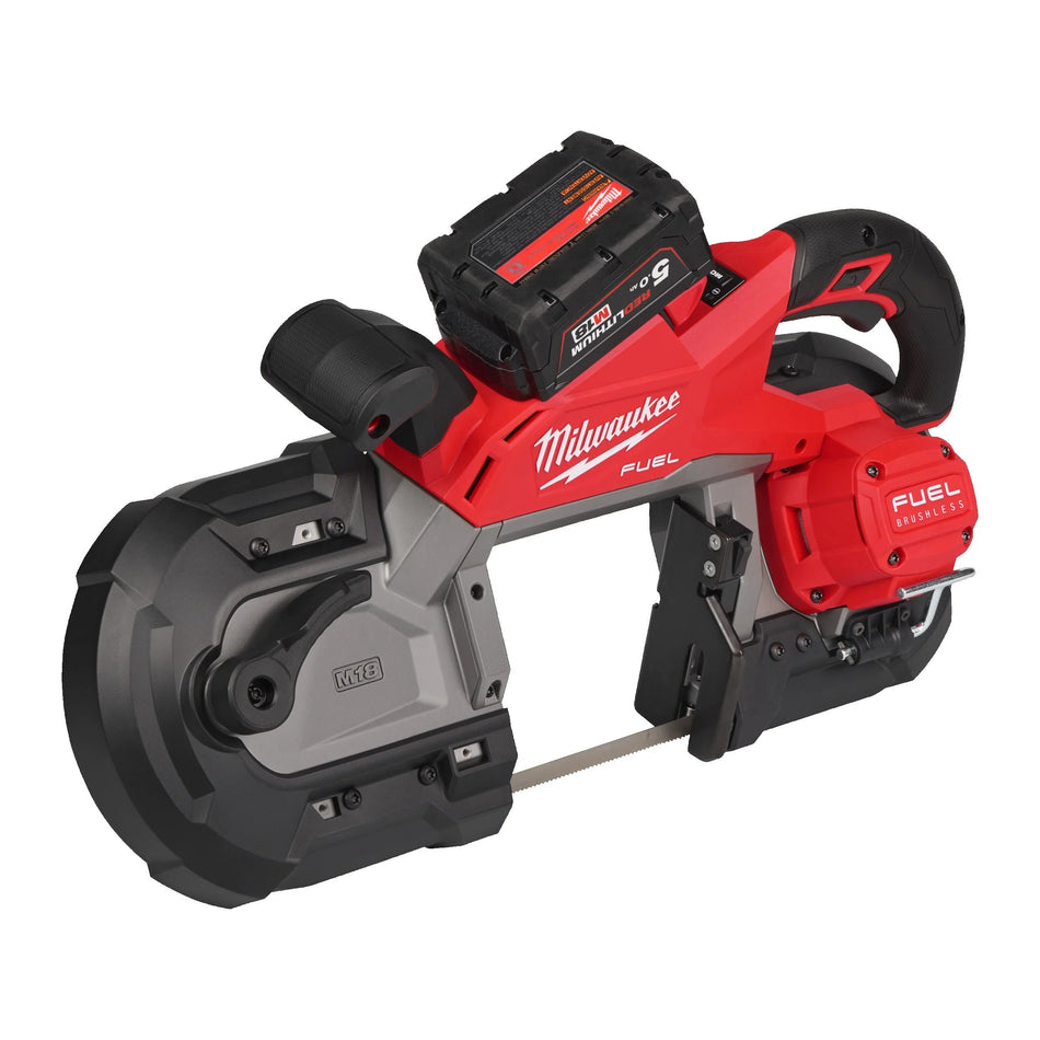 Sierra de banda 127mm M18 FUEL con 2 Baterías 5.0Ah, Cargador Rápido y Maletín Milwaukee M18 FBS127-502C