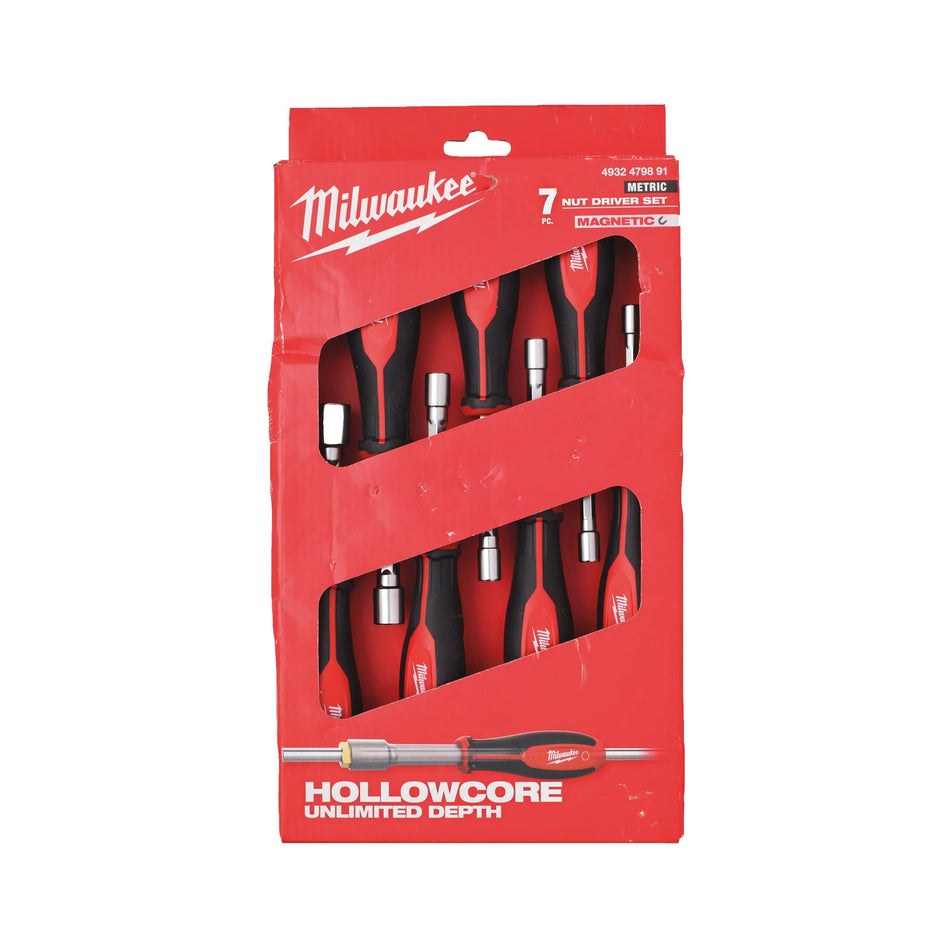 Juego De 7 Destornilladores De Tubo Magnéticos Hollowcore Milwaukee 4932479891