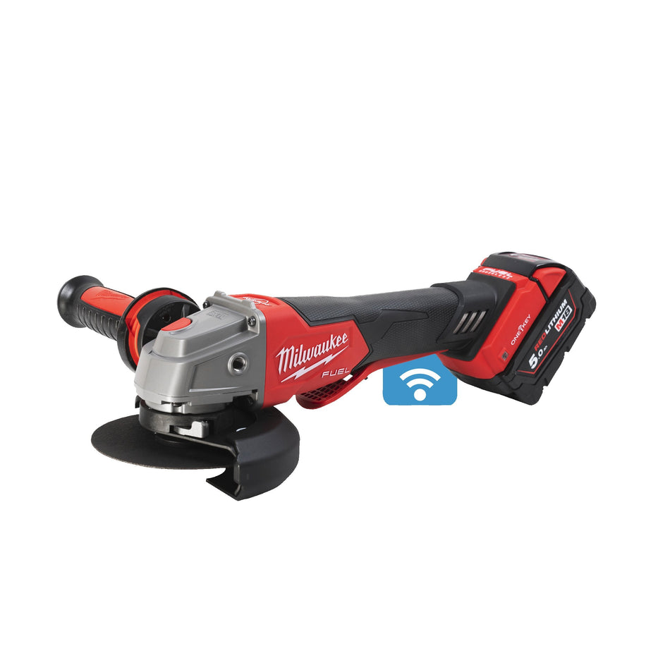 Amoladora angular 125mm M18 FUEL ONE-KEY con Freno e Interruptor de paleta con Maletín Milwaukee M18 ONEFSAG125XPDB-0X