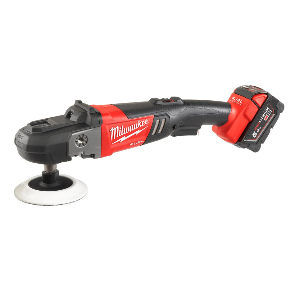 Pulidora 180mm M18 FUEL con 2 Baterías 5.0Ah, Cargador Rápido y Maletín Milwaukee M18 FAP180-502X