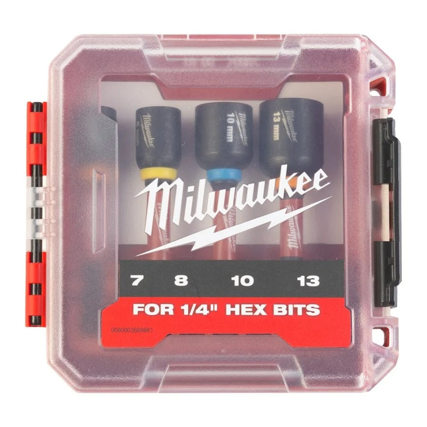 Estuche De 4 Vasos Con Eje Hex 1/4 65Mm Shockwave Milwaukee 4932492445