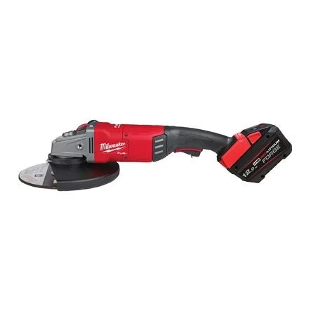 Amoladora angular 230mm M18 FUEL con Freno e Interruptor de paleta con Batería 12.0Ah, Cargador y Maletín Milwaukee M18 FLAG230XPDB-121C