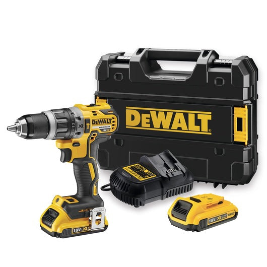 Taladro Percutor 13mm 70Nm XR 18V con 2 Baterías 2Ah y TSTAK Dewalt DCD796D2