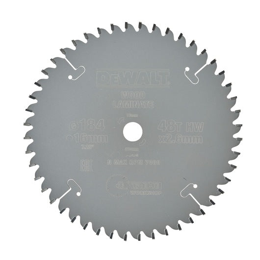 Hoja para sierra circular portátil 184x16mm 48D TCG Dewalt DT4092-QZ