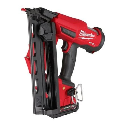 Clavadora de acabado 16GA M18 FUEL con 2 Baterías 2.0Ah, Cargador y Maletín Milwaukee M18 FN16GA-202X