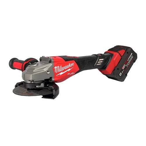 Amoladora angular 125mm M18 FUEL con RAPIDSTOP e Interruptor de botón con Maletín Milwaukee M18 FHSAG125XB2-0X