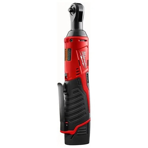 Llave de carraca subcompacta M12 1/4 con Batería 2.0Ah, Cargador y Bolsa Milwaukee M12 IR-201B 1/4