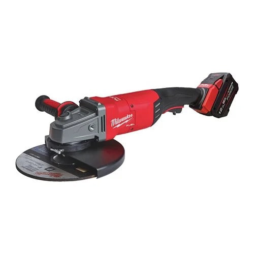 Amoladora angular 230mm M18 FUEL con Freno e Interruptor de paleta con Batería 12.0Ah, Cargador y Maletín Milwaukee M18 FLAG230XPDB-121C