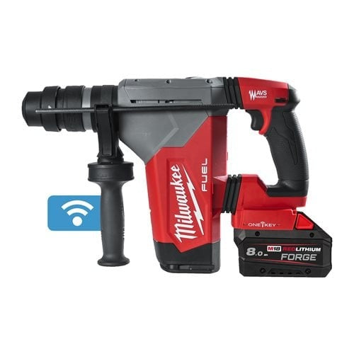 Martillo Combinado SDS-Plus 32mm M18 FUEL ONE-KEY con 2 Baterías 8Ah Cargador y Maletin Milwaukee M18 ONEFHPX-802X