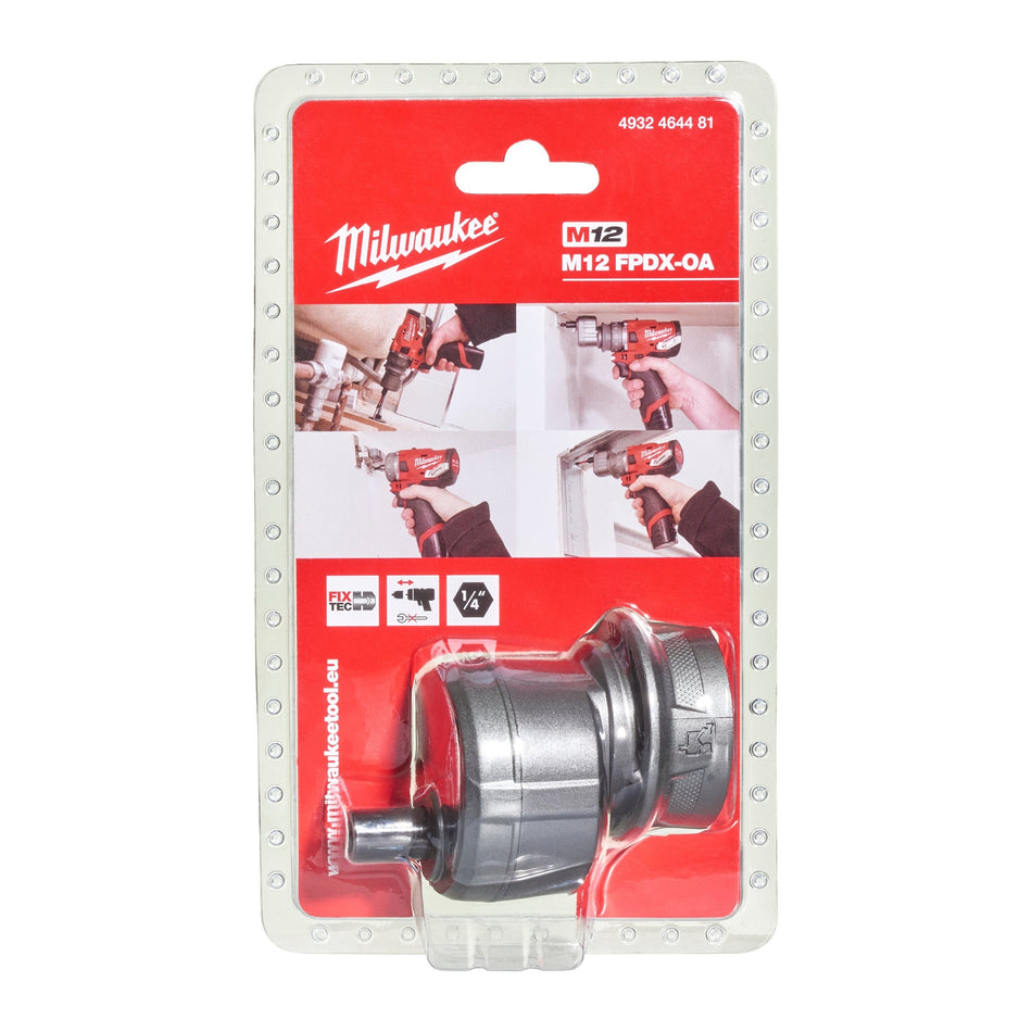Cabezal de Eje Descentrado 1/4 Hex para Taladro M12 FPDX Milwaukee M12 FPDX-OA 4932464481