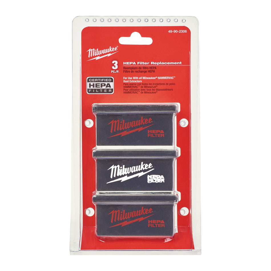 Filtros Repuesto para Sistemas de Aspiración M12/M18 (3 piezas) Milwaukee 49902306