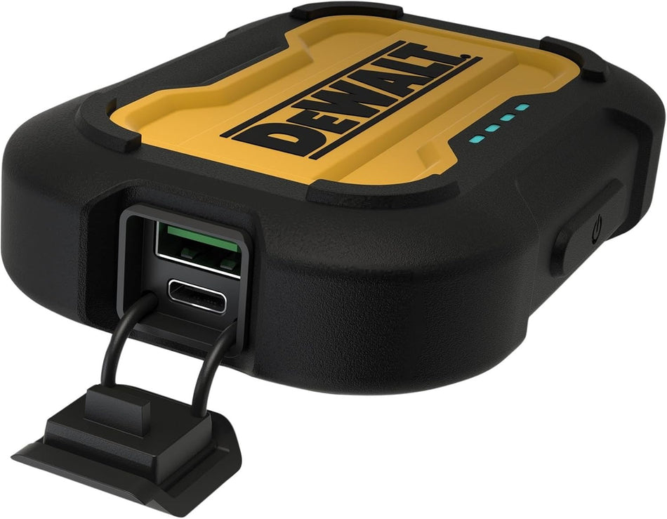 Powerbank 10Ah incl. 2 puertos de carga y cable USB de tipo C posterior Dewalt DW 215 1643
