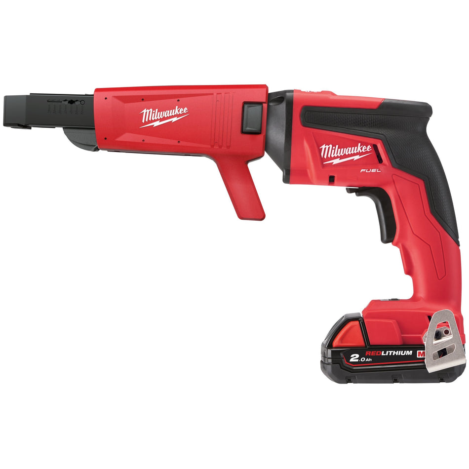 Atornillador de Cartón-Yeso Autoalimentado M18 FUEL FSGC con 2 Baterías 2.0 Ah, Cargador Rápido y Maletín Milwaukee M18 FSGC-202X