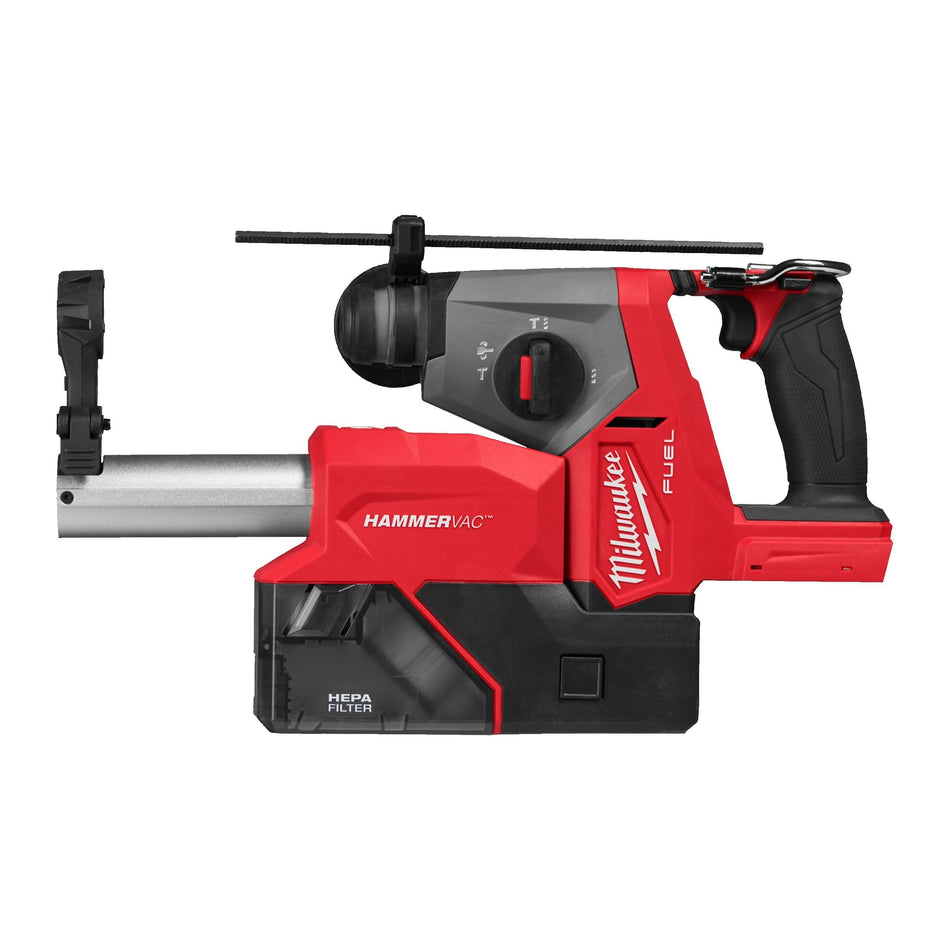 Martillo Perforador 4 Modos SDS-Plus 16mm M18 FUEL con Extractor Polvo Dedicado con Maletín Milwaukee M18 FHAC16-0X