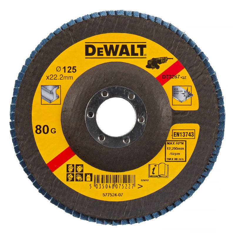 Disco de Láminas Cóncavo 125mm Grano 80 Dewalt DT3267-QZ
