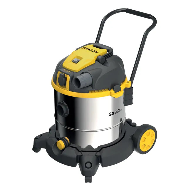 Aspirador Industrial de Sólidos y Líquidos con Toma de Telecontrol para Talleres y Construcción Stanley SXVC50XTDE