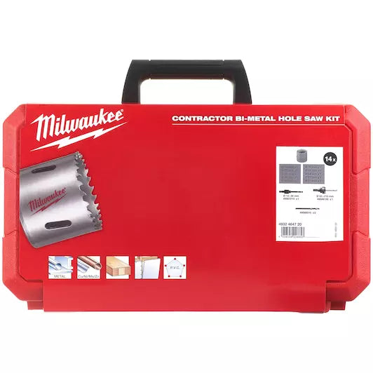 Estuche 14 Coronas Bimetálicas Set Contractor Milwaukee 4932464720