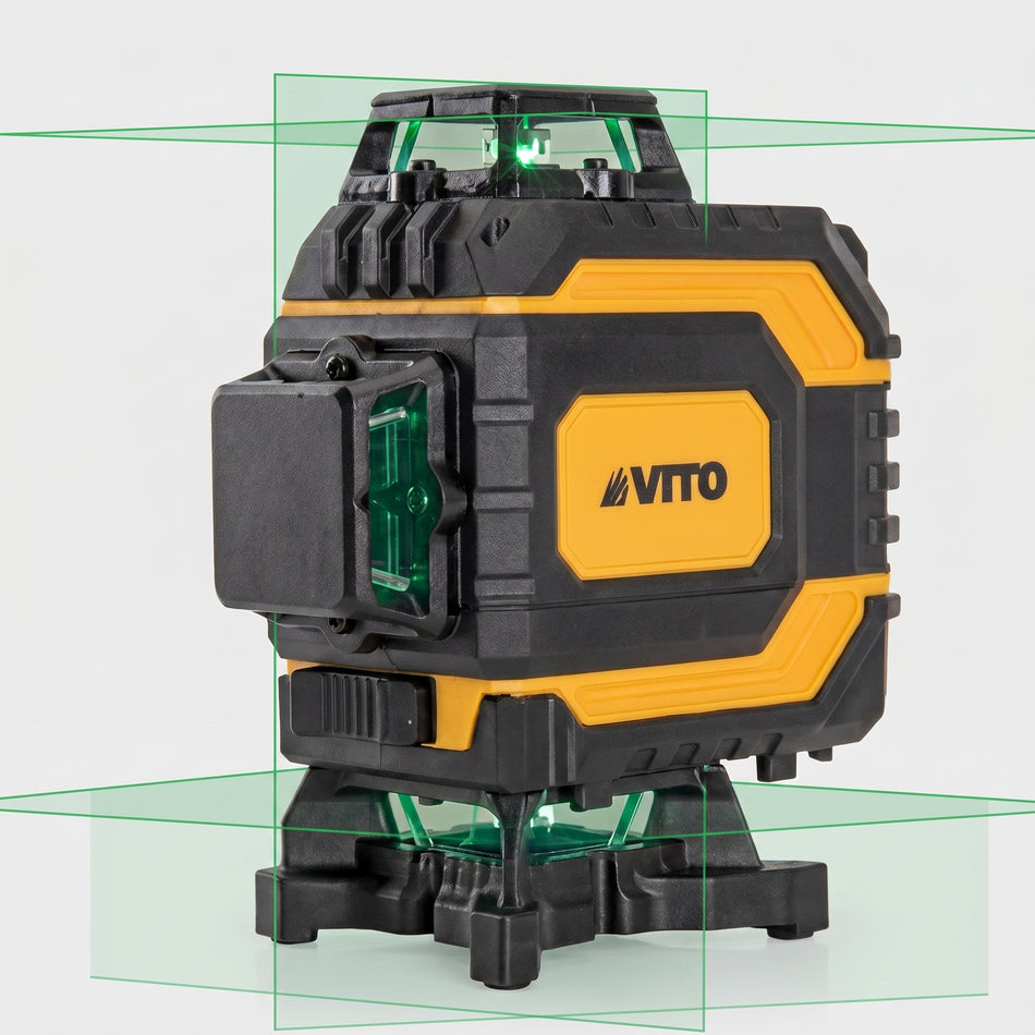 Nivel láser 4D marca Vito con 16 líneas verdes profesionales.