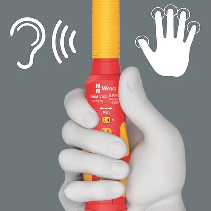 Juego de destornilladores dinamométricos VDE para cuadros eléctricos y mantenimiento Wera 7508