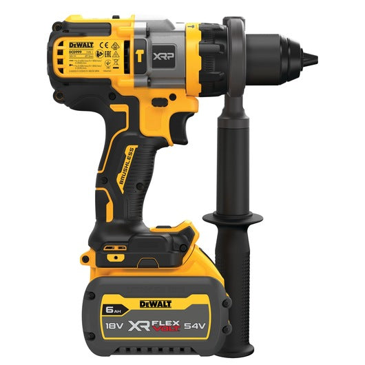 Taladro Percutor XRP XR 18V FLEXVOLT ADVANTAGE con 1 batería 6.0Ah y Maletín DeWalt DCD999T1
