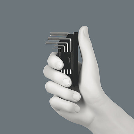 WERA Tool-Check Modular Llaves acodadas Hex-Plus 1, 7 piezas
