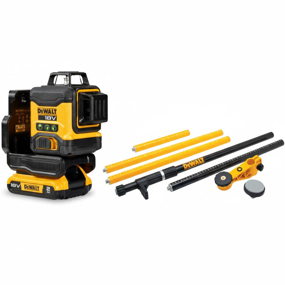KIT Nivel Láser 360° + Puntal 18V Dewalt CPROF797